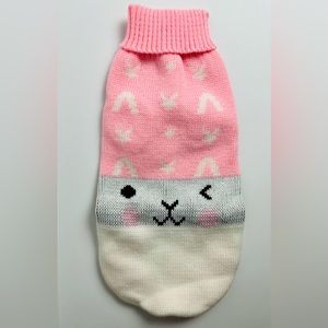 Dog Pullover Knit Sweater With Pink/White Bunny